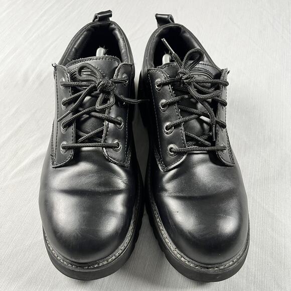 Skechers Jammer Oxford Men’s Size 13 Black Leather Chunky Platform Shoes 60997 main image 5